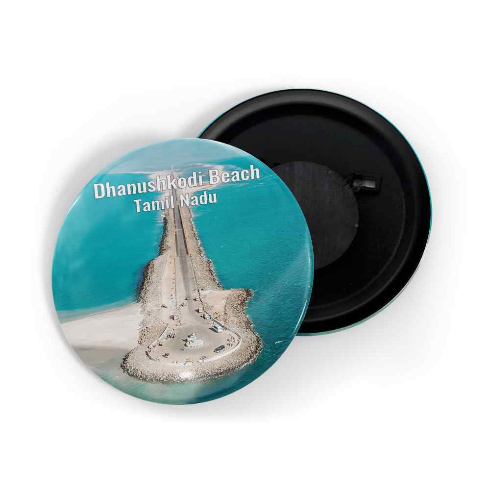 dhcrafts Fridge Magnet Multicolor Dhanushkodi Beach Tamil nadu Tourist Place Glossy Finish Design Pack of 1 (58mm)